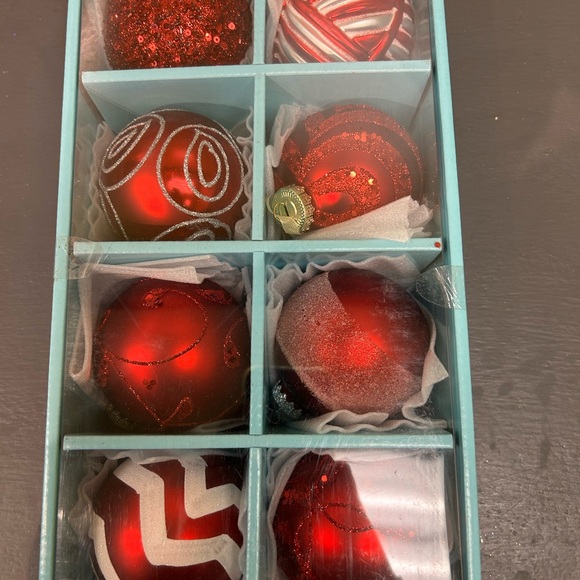 Martha Stewart red Christmas ornaments - Picture 2 of 2